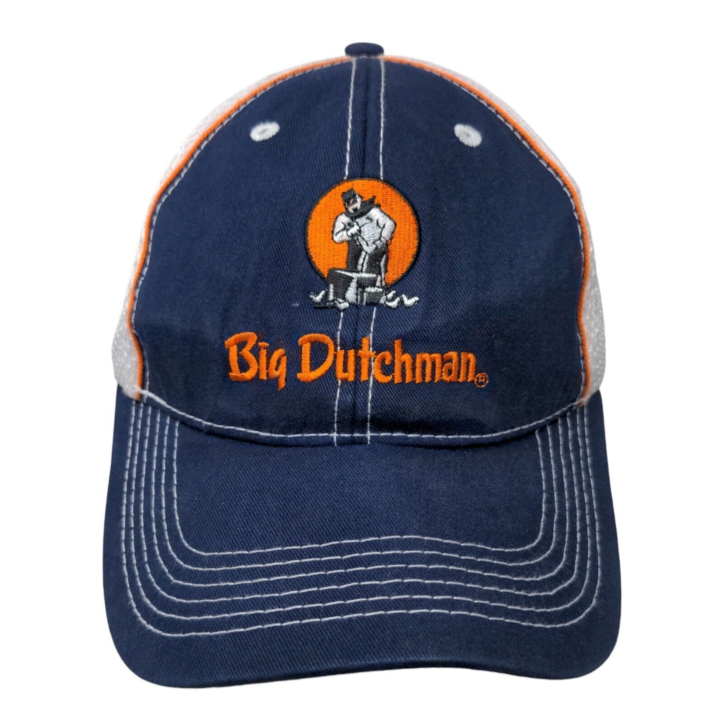 Big Dutchman Strapback Trucker Hat Blue OS Mesh Back JJ Jinkleheimer Farming
