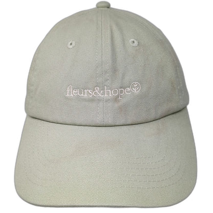 H&M Baseball Cap Green One Size Fleurs & Hope Embroidered Slideback Cotton Hat