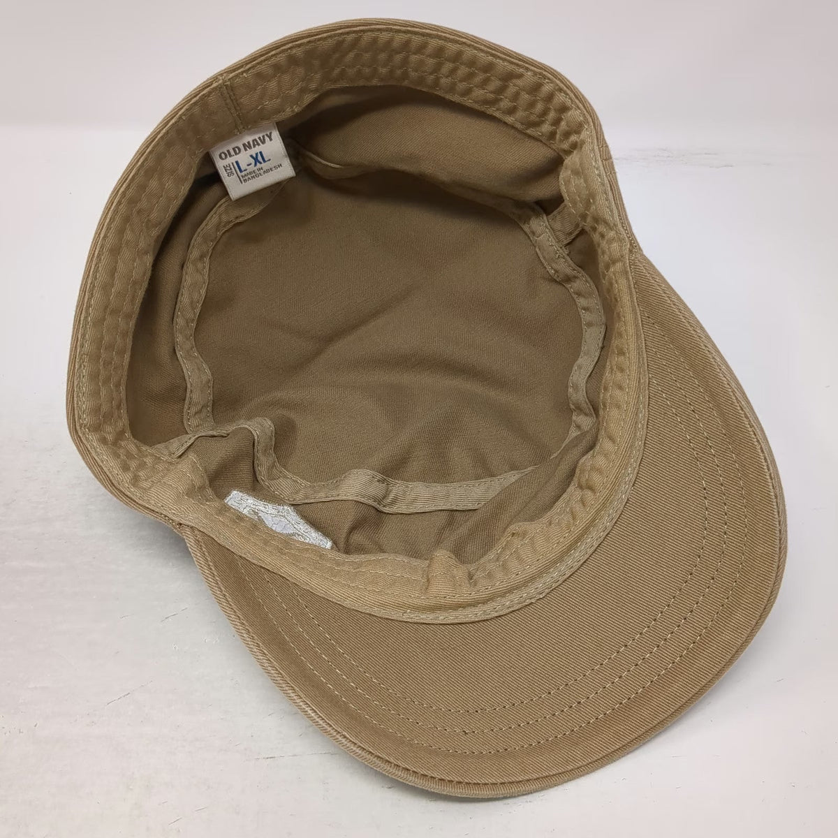Old Navy Army Cap Brown XL Cotton Side Patch Shield Logo Regiment Military Hat