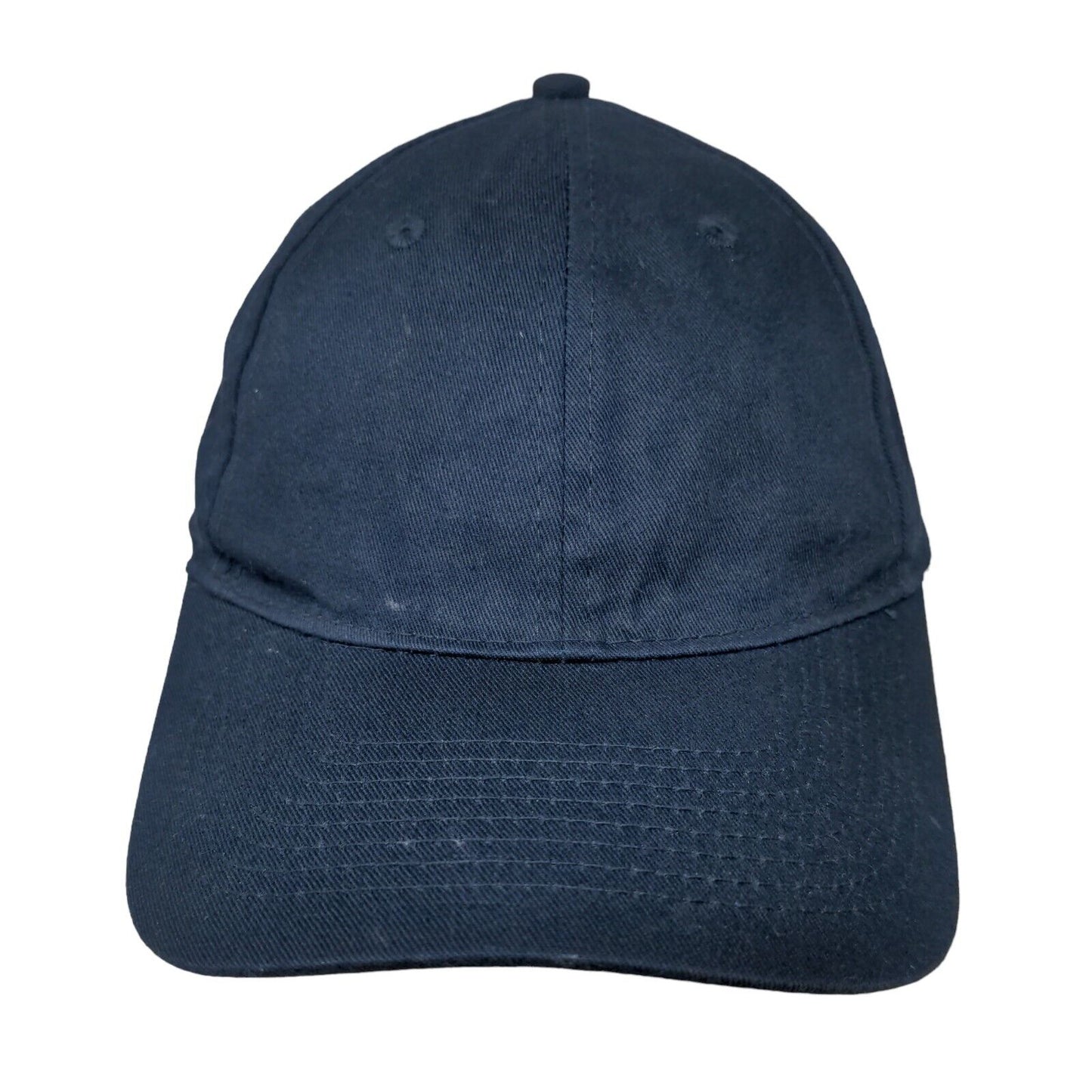 Port & Company Strapback Hat Blue One Size Adjustable Vent Holes Blank