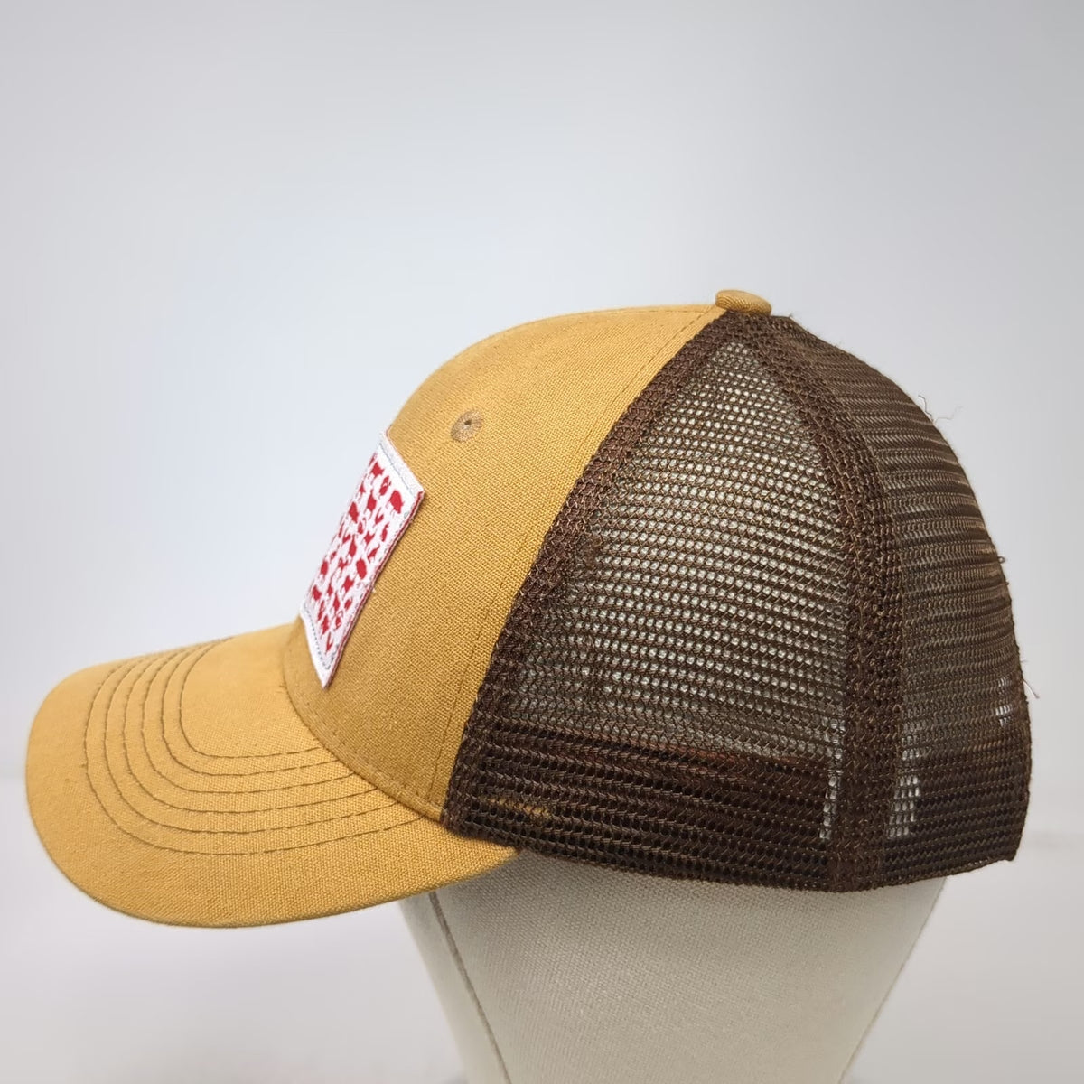 Arcadian Outfitters Trucker Hat Brown One Size Farm Animal American Flag Patch