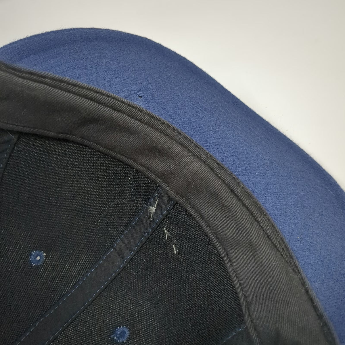 Jordan Baseball Cap Blue 7 1/2 Fitted Wool Piping Script J Logo Jumpman Hat