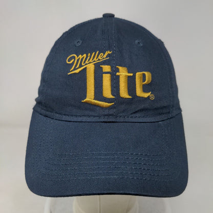 Miller Lite Strapback Hat Blue One Size Embroidered Adjustable 6 Panel