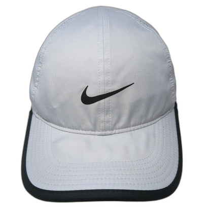 Nike Baseball Cap Gray One Size Featherlight Dri-Fit Adjustable Hat Swoosh Sport
