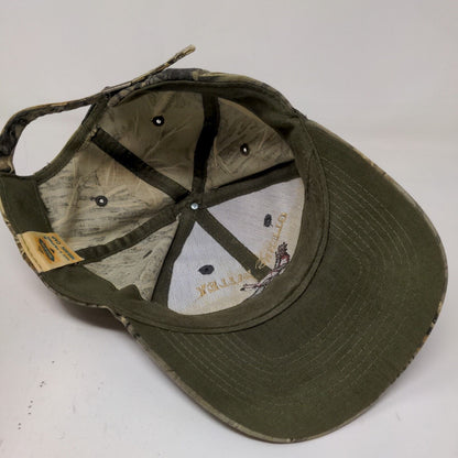 Nissin Men's Slideback Camo Hat Glenns Valley Conservation Club Embroidered Logo