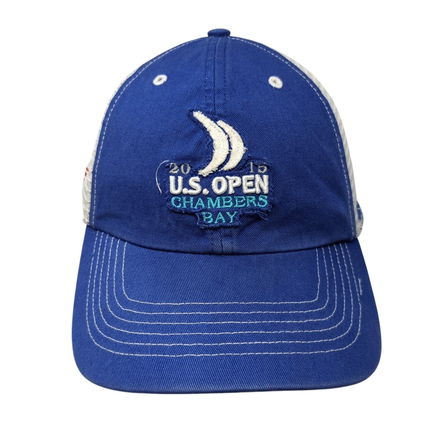 2015 U.S. Open Chambers Bay Fitted Mesh Back Hat Blue One Size Stretch