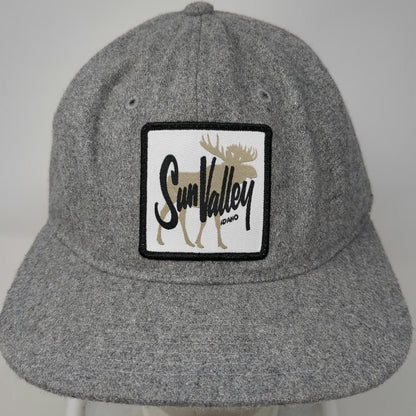AS Colour Baseball Cap Gray One Size Sun Valley Idaho Moose Patch Wool Blend Hat
