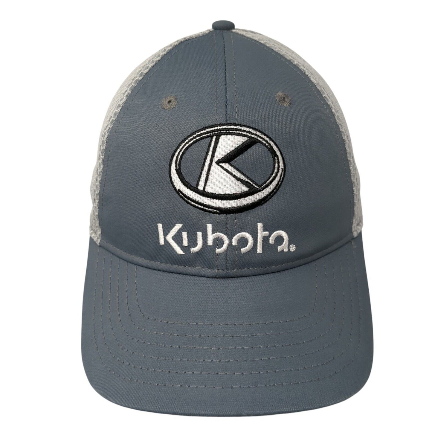 Kubota Strapback Mesh Back Trucker Hat Gray One Size Idaho Tractor Inc
