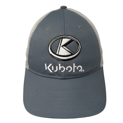 Kubota Strapback Mesh Back Trucker Hat Gray One Size Idaho Tractor Inc