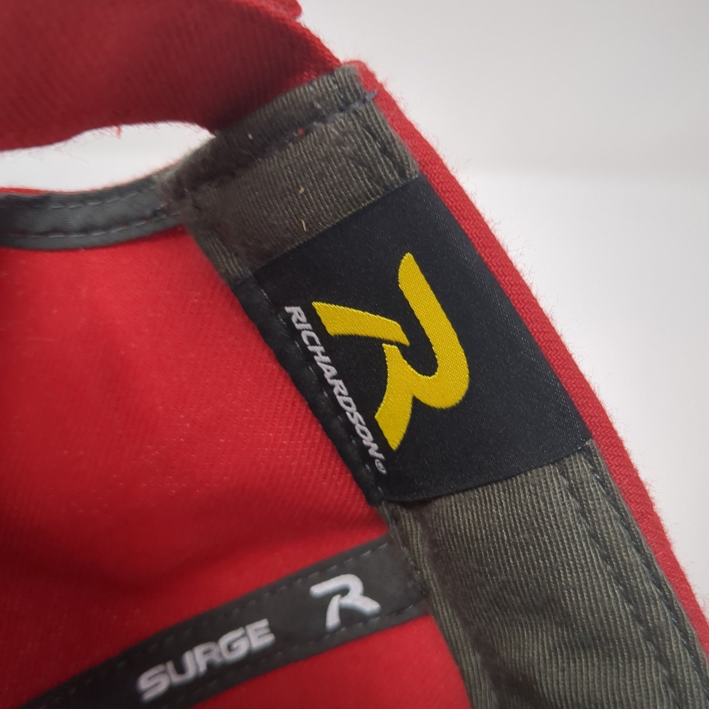 P Logo Strapback Hat Red Large Adjustable Embroidered Richardson Surge