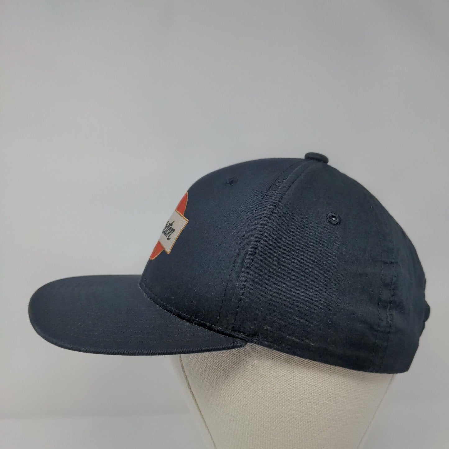 Brixton Supply Snapback Hat Black OSFA Adjustable Embroidered 6 Panel Cotton