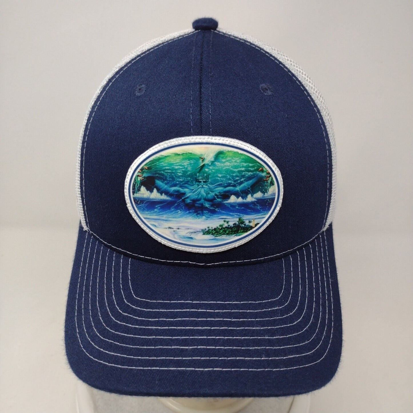 Charro Surf Snapback Trucker Hat Blue OSFA Adjustable Mesh Back 6 Panel