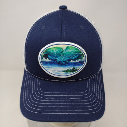 Charro Surf Snapback Trucker Hat Blue OSFA Adjustable Mesh Back 6 Panel