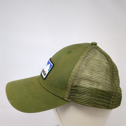 Patagonia Mountain Patch Snapback Trucker Hat Green One Size Mesh Back