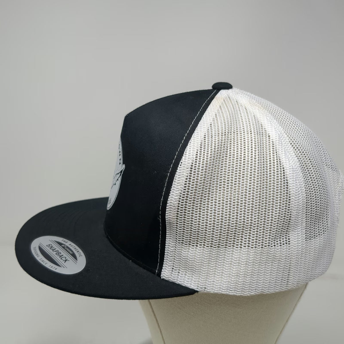 Yupoong Trucker Hat Black One Size Hometown Bar B Que Owl Graphic Mesh Snapback