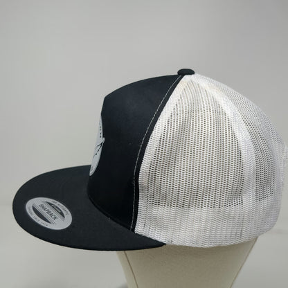 Yupoong Trucker Hat Black One Size Hometown Bar B Que Owl Graphic Mesh Snapback