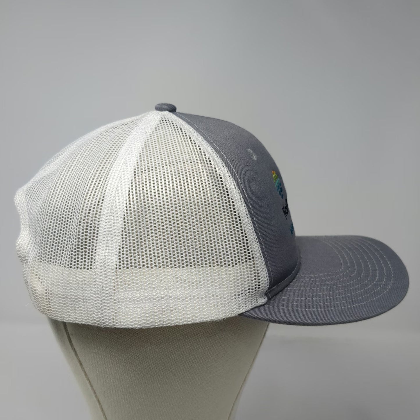Port Authority Trucker Hat Gray One Size Mesh Snapback Mercy Hospital Logo Hat