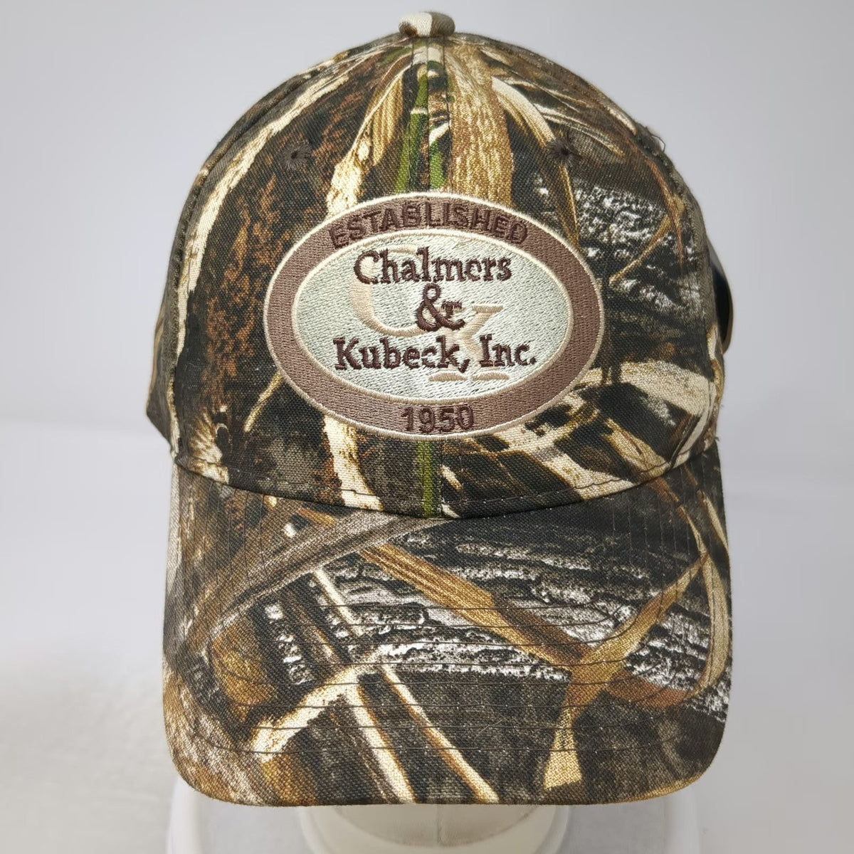 RealTree Chalmers Kubeck 1950 Baseball Cap Brown One Size Camo Strapback Hat