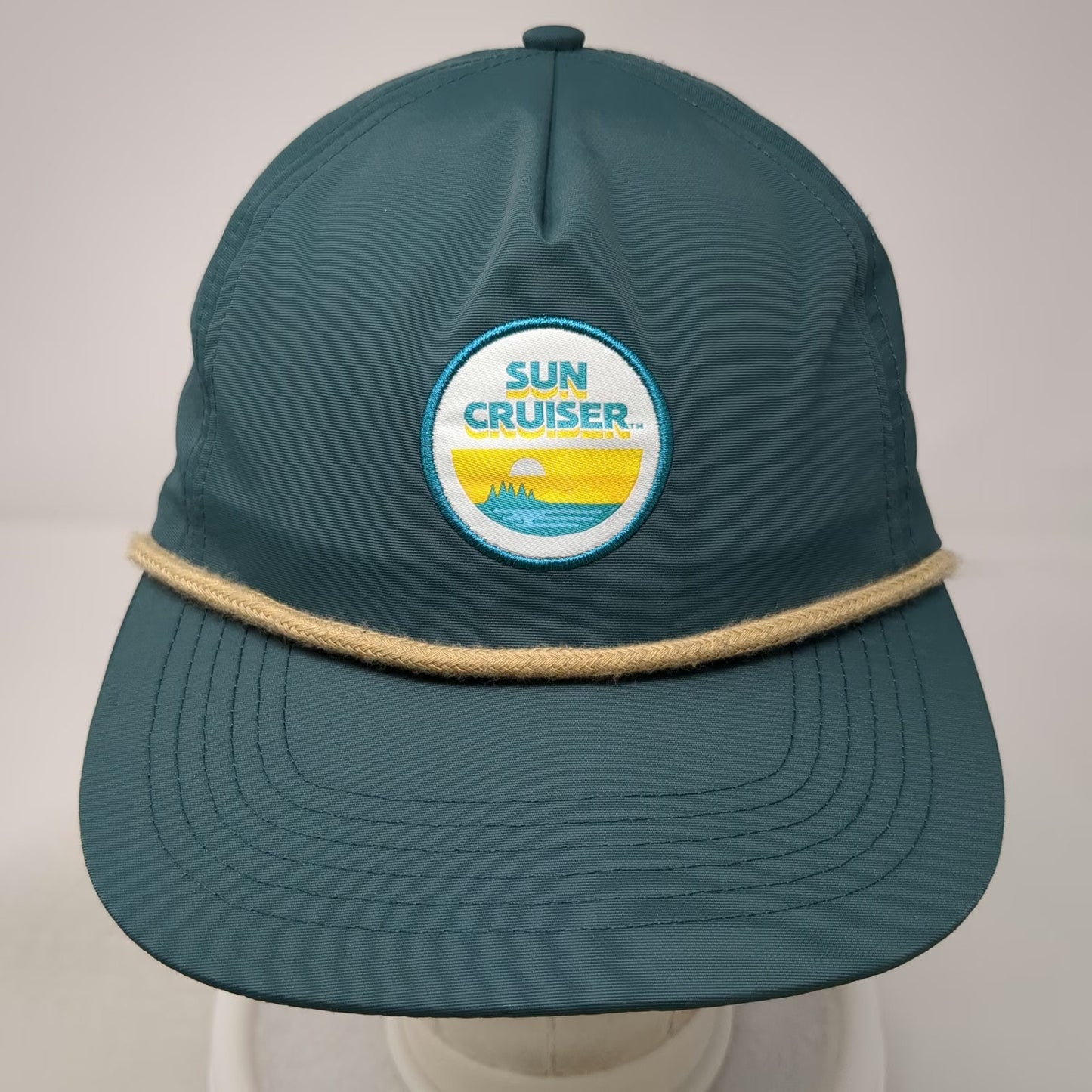 Sun Cruiser 5 Panel Blue One Size Graphic Rope Snapback Lightweight Beach Hat