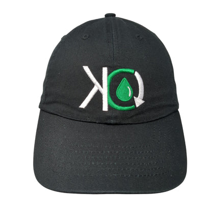 KCINOW.com Slideback Hat Black Embroidered Logo 100% Cotton Adjustable