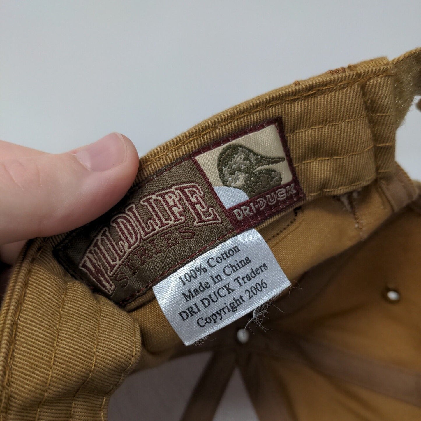 Eicap Strapback Hat Tan OSFA Embroidered Dri-Duck Wildlife Series