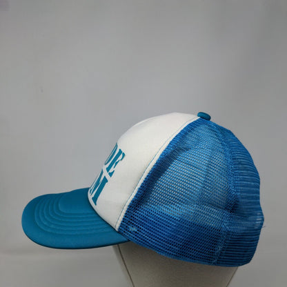 Bride Team Snapback Trucker Hat Blue One Size Adjustable Embroidered Mesh Back