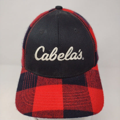 Cabela's Snapback Hat Multicolor OSFA Adjustable Check 6 Panel Cotton