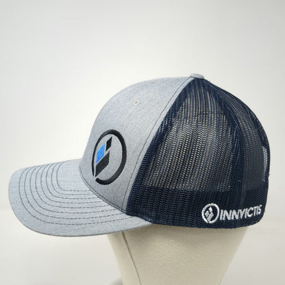 Richardson 112 Trucker Hat Gray Blue One Size Mesh Snapback Innvictis Logo