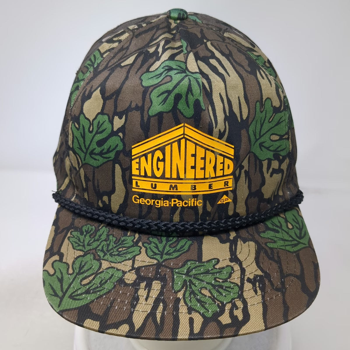 Cobra Caps 5 Panel Brown Camo Engineered Lumber Georgia-Pacific Hat One Size