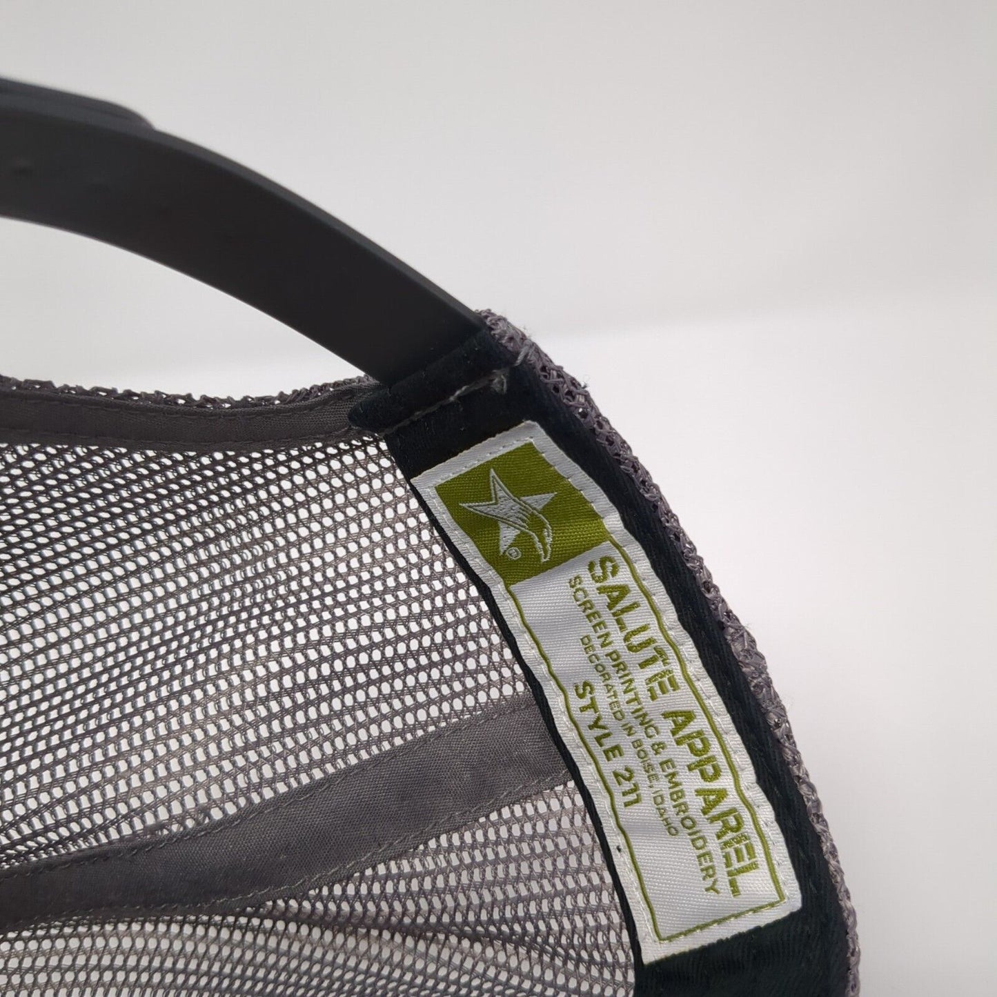 Salute Apparel Snapback Trucker Hat Black One Size Embroidered Logo