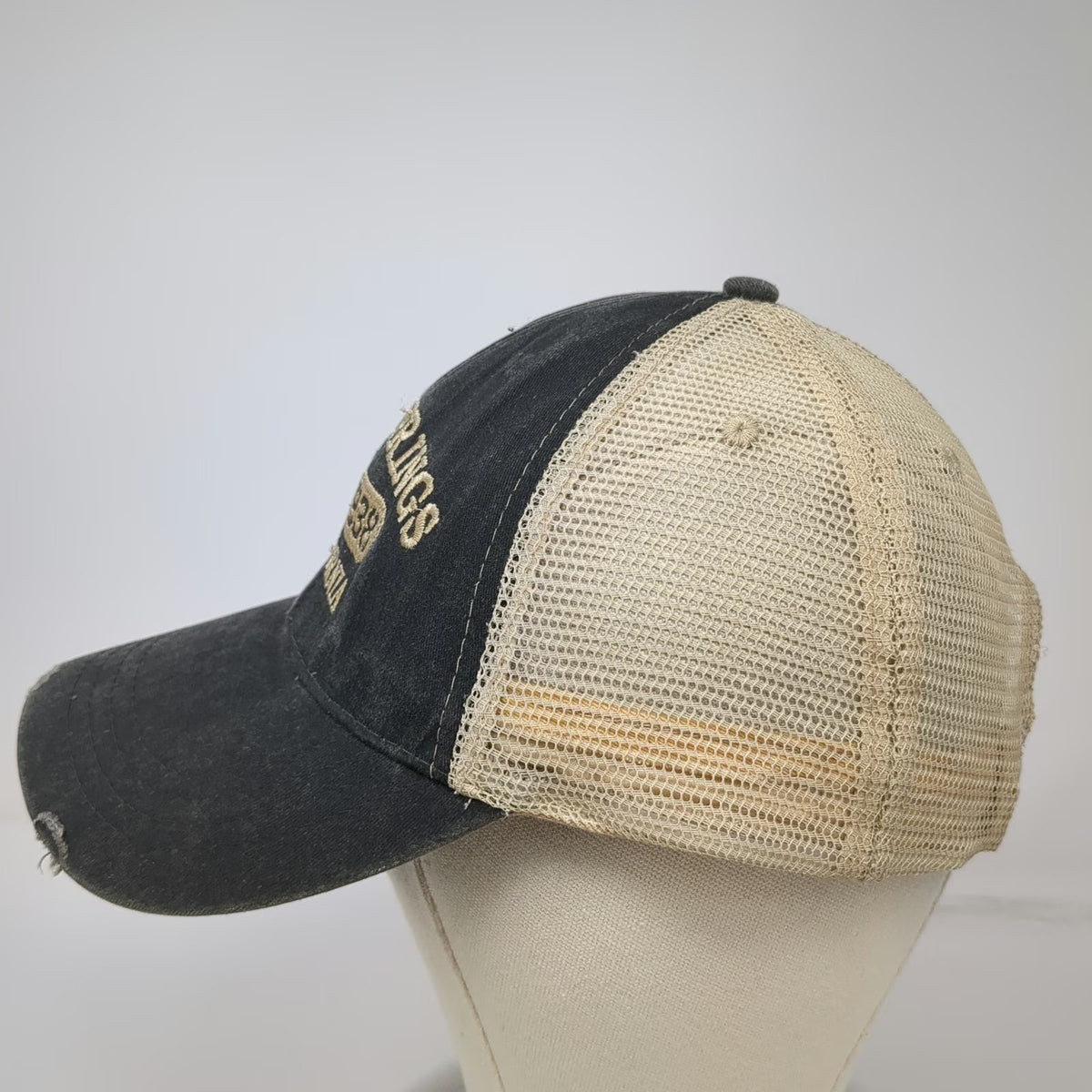 ESY Trucker Hat Gray One Size Mesh Back Snapback Palm Springs California 1938