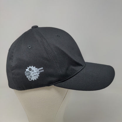 Yupoong Men's Fitted Hat Black Size L-XL Flexfit Polycotton Blend ECS Workshop