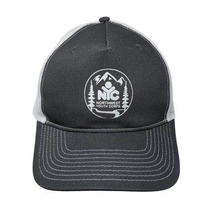 NYC Northwest Youth Corps Snapback Trucker Hat Gray One Size Port Authority