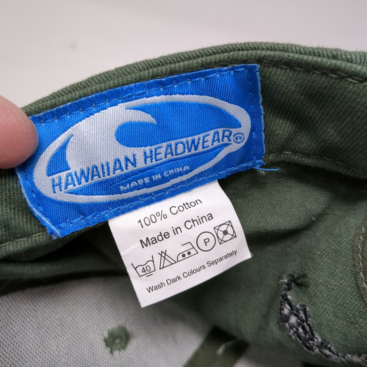 Hawaiian Headwear Baseball Cap Green One Size Hawaii ABC Surfwear Wave Logo Hat