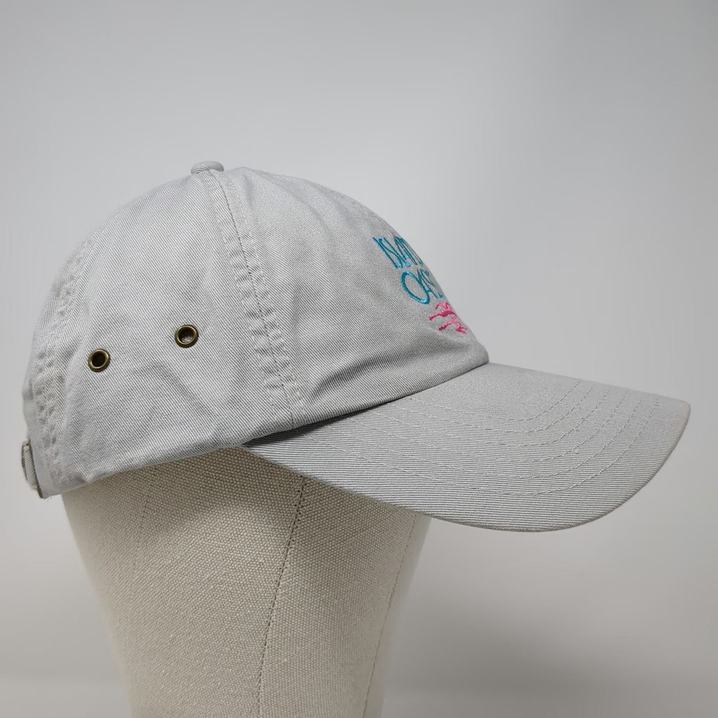 Island Oasis Baseball Cap Gray One Size Slideback Frozen Beverages Graphic Hat