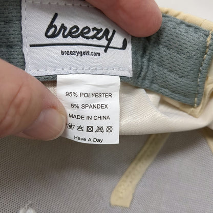 Breezy 5 Panel Hat Beige One Size Have A Day Embroidered White Rope Snapback