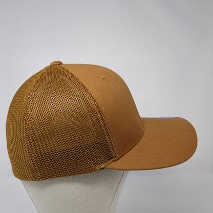 Dearson LLC Fitted Trucker Hat Brown OS Flexfit Mesh Back Embroidered Yupoong
