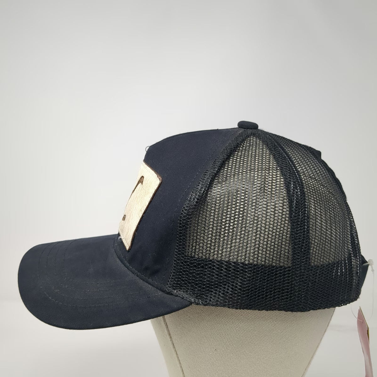 Showman Trucker Black One Size Yellowstone Y Brand Mesh Ponytail Western Hat