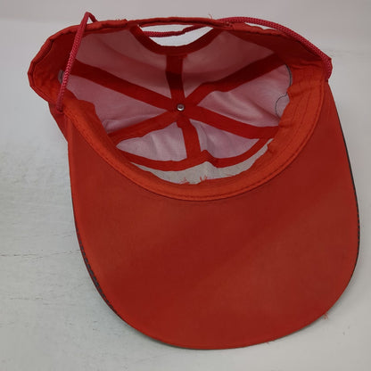 Red Baseball Cap One Size Golf Swing Runner Take The Curve Nylon Strapback Hat