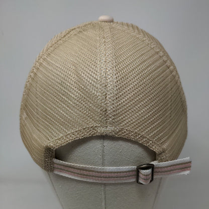 But First Coffee Slideback Hat White OSFM Adjustable Mesh Back Distressed