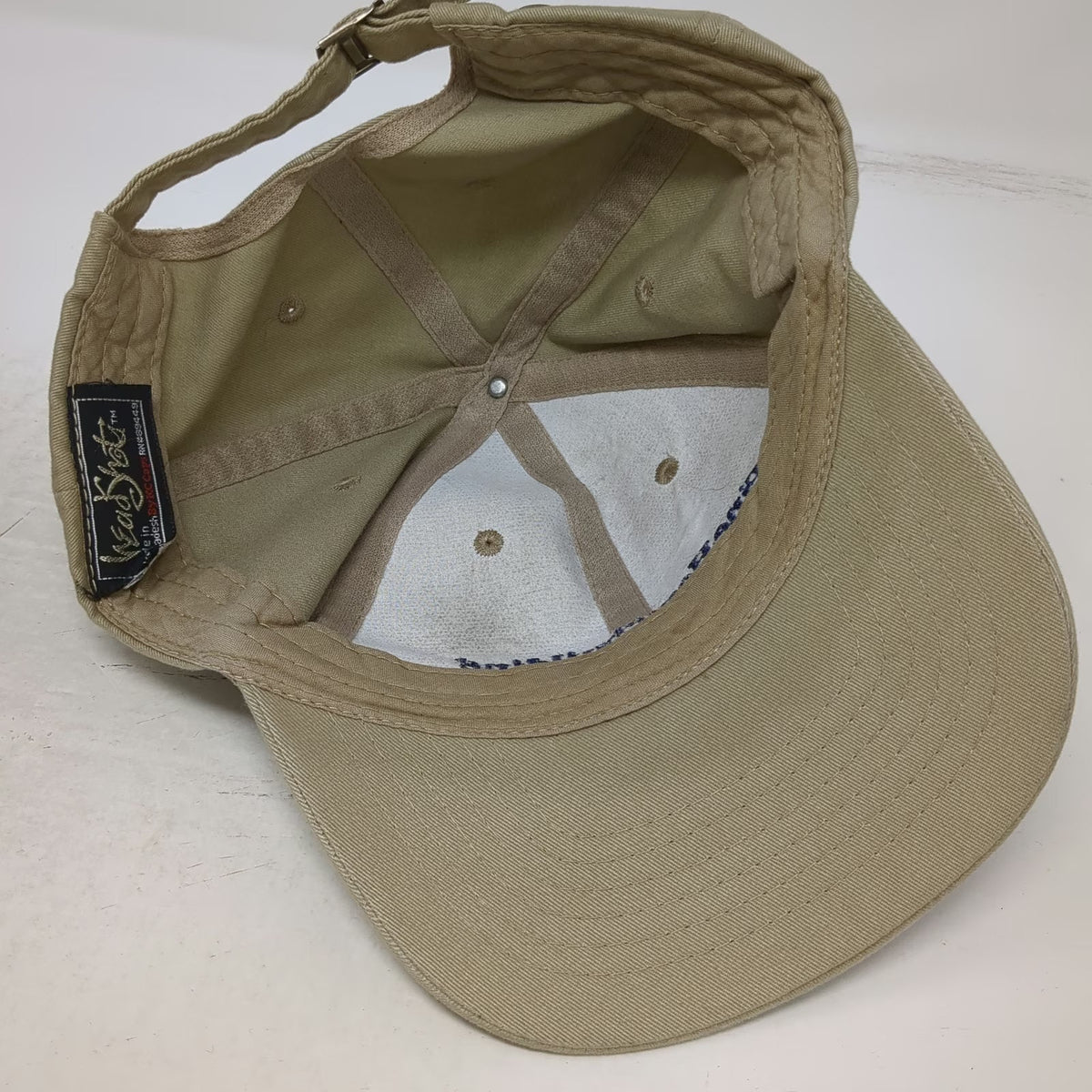 HeadShot Fine Homebuilding Baseball Cap Beige Blue One Size Slideback Cotton Hat