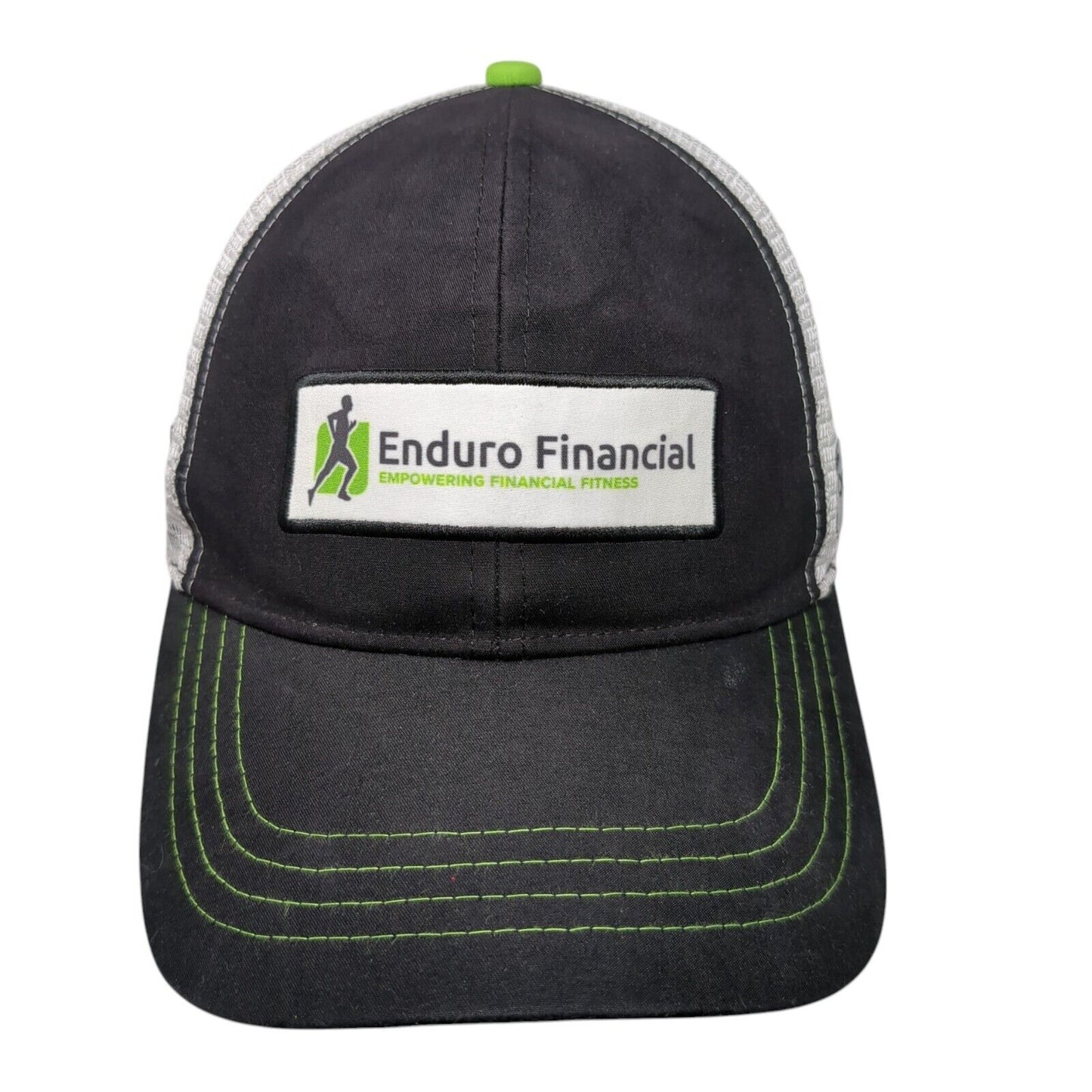 Enduro Financial Snapback Trucker Hat Black OSFM Mesh Back Boco Gear