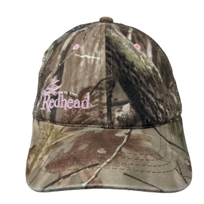 Redhead Strapback Trucker Hat Camouflage OSFM Adjustable Vented Holes Mesh Back