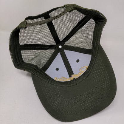 Cabela's Club Snapback Trucker Hat Green One Size Adjustable Mesh Back 6 Panel