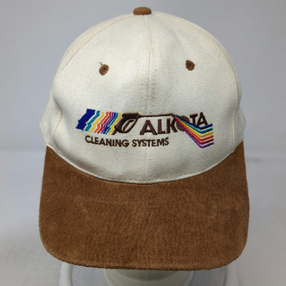 KC Baseball Cap Beige Brown One Size Rainbow Cleaning Systems Suede Brim Hat