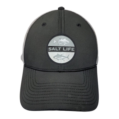 Salt Life Fitted Mesh Back Trucker Hat Black OSFM Colorblock 6 Panel