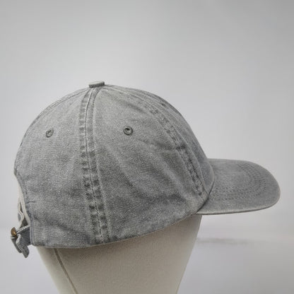 Headlines Baseball Cap Gray One Size Cherry Embroidery Adjustable Washed Cotton