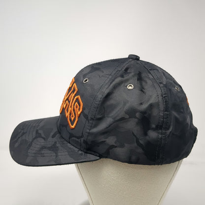 Ace Texas Baseball Cap Black Orange One Size Camo Strapback Embroidered Hat