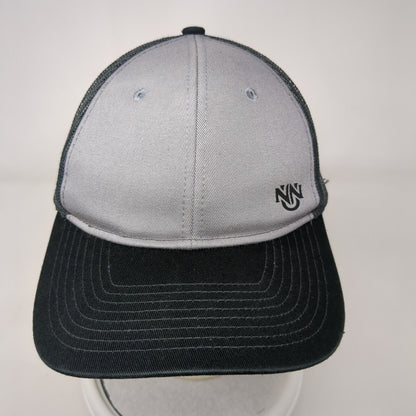Port Authority Snapback Trucker Hat Gray One Size Adjustable Mesh Back Cotton