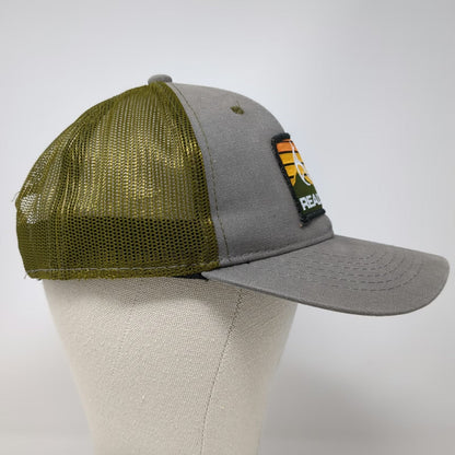 Realtree Trucker Hat Gray One Size Mesh Back Antler Logo Sunset Patch Snapback